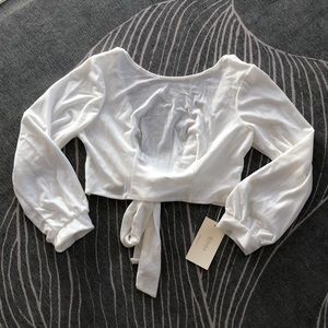 Open back Ivory velvet bolero